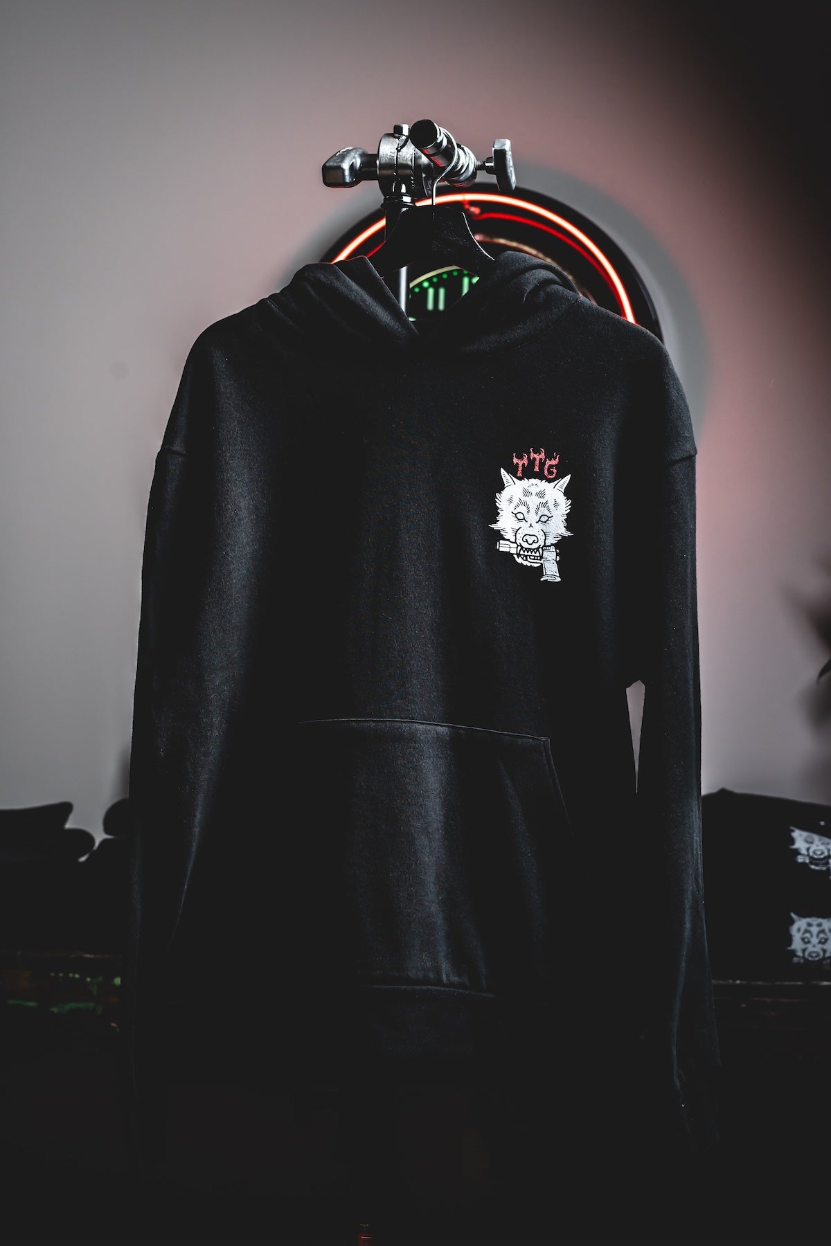 TTG Wolf Hoodie, Black