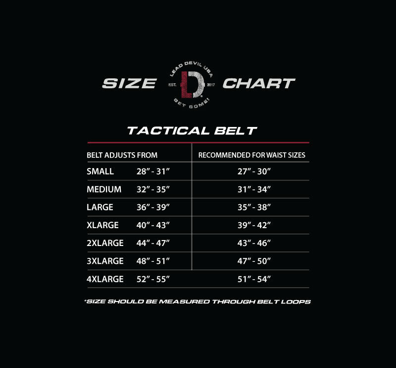Lead Devil USA Tactical Belt (Inner & Outer Belt)