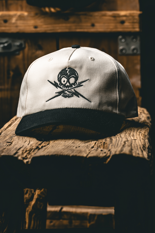 TTG Cream/Black Embroidered Snapback Hat