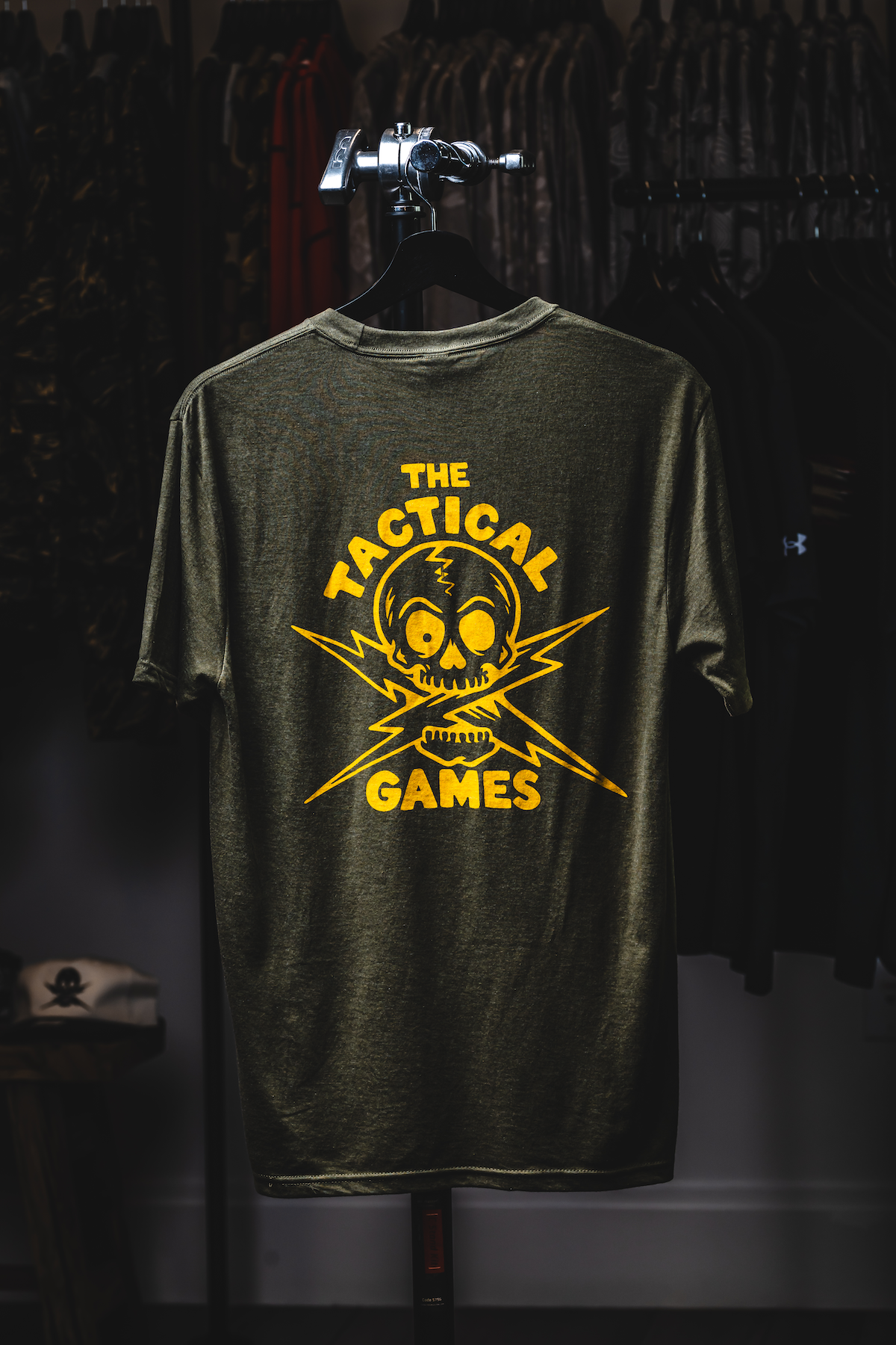 TTG Lightening Bolt Skull Tee - Military Green