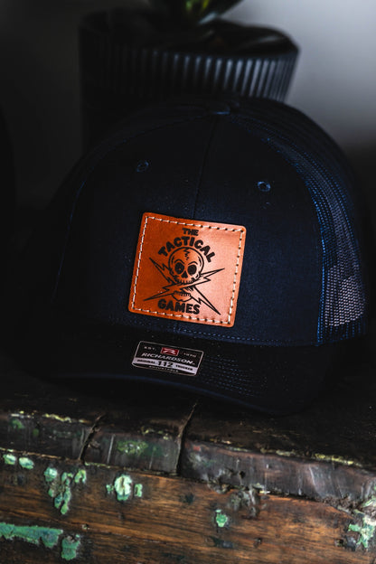 TTG Skull Leather Patch Snapback Hat