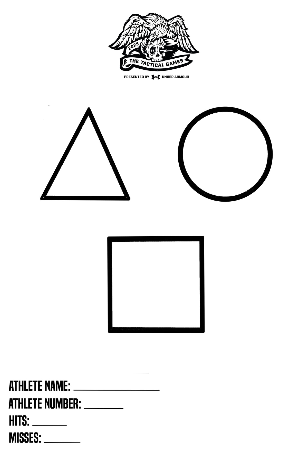 TTG 2025 Targets - 5 Pack of Targets – The Tactical Games Store